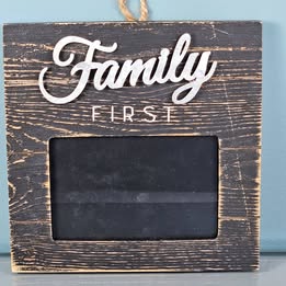 Family First Barnwood Style Picture Frame