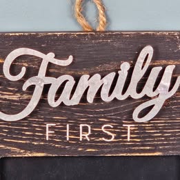 Family First Barnwood Style Picture Frame