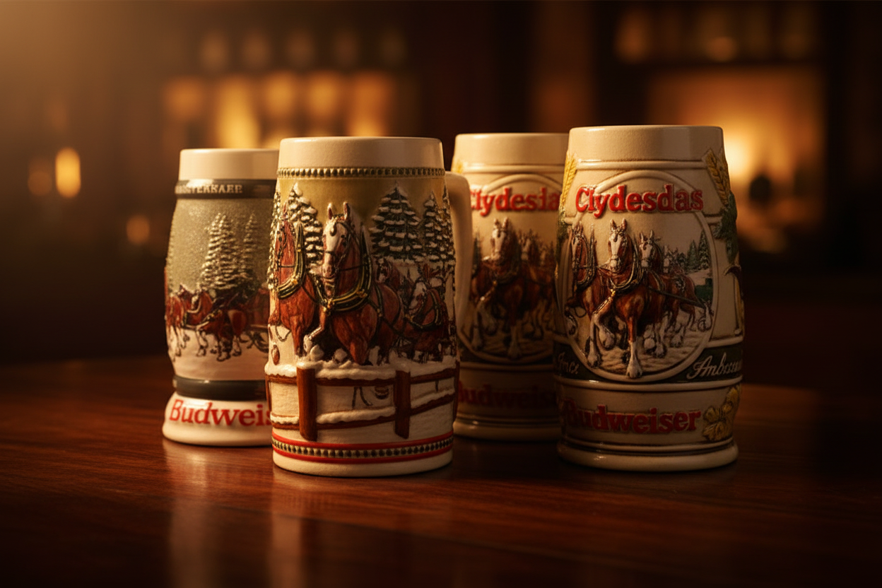 Budweiser Clydesdales Collectible Steins Ad