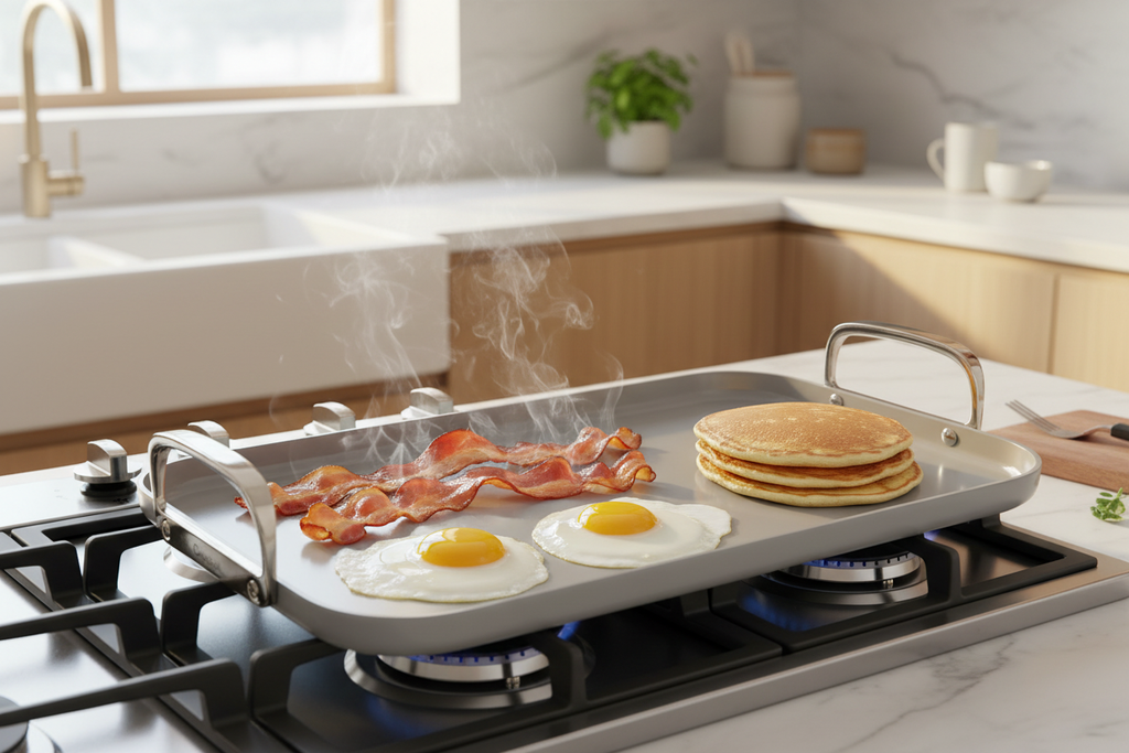 Double Burner Breakfast Griddle Ad